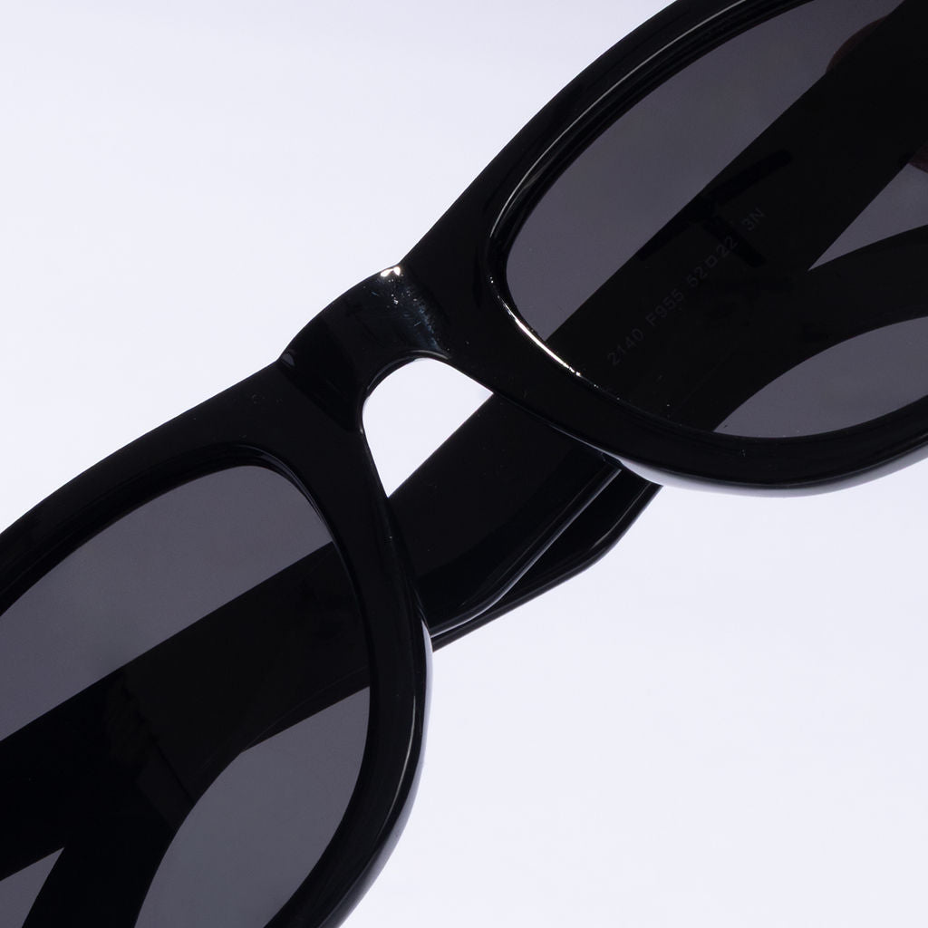 Tom Miller Essential 003 wayfarer sunglasses, black frame, black lens
