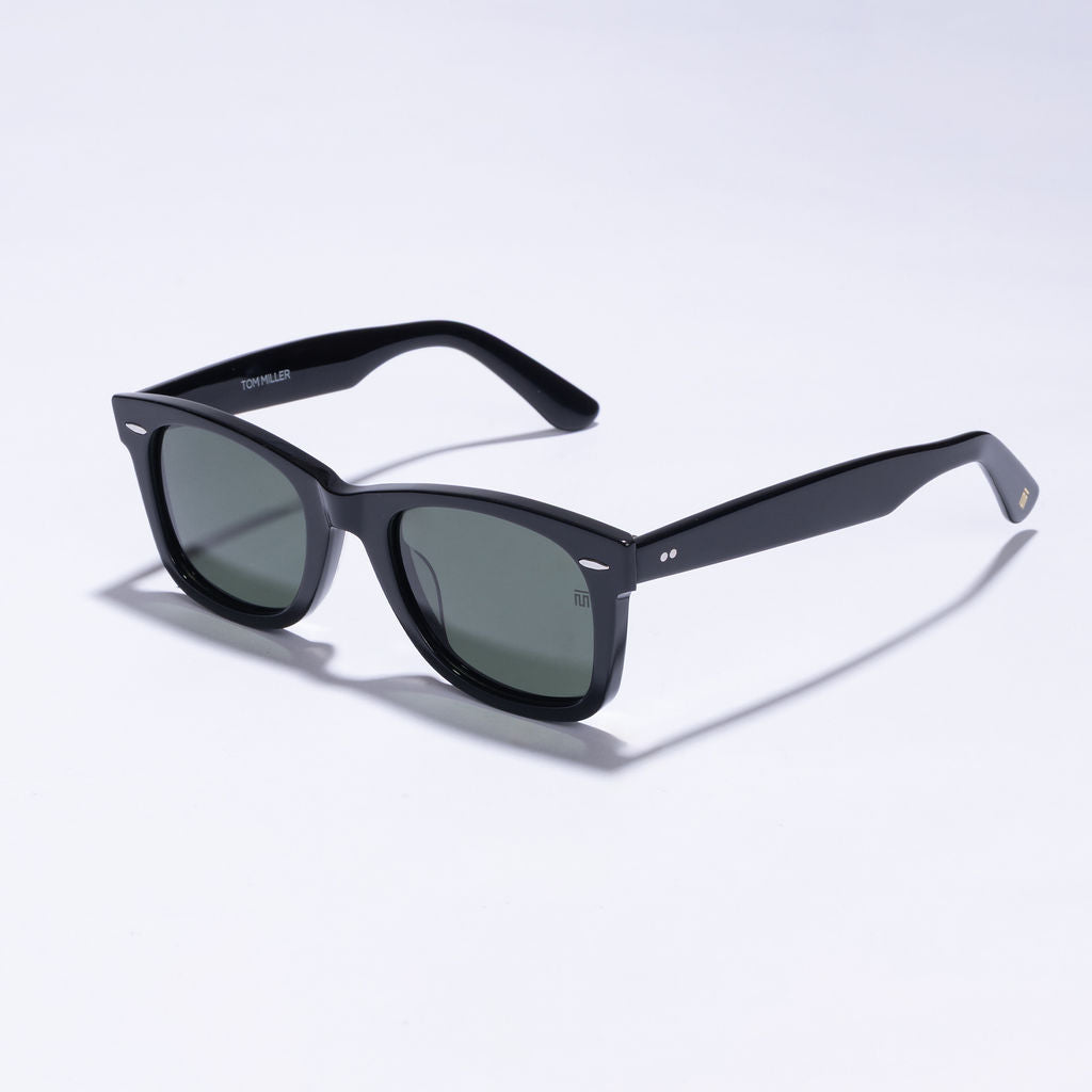 Tom Miller Elite 001 wayfarer sunglasses, black frame #Frame Color_Black