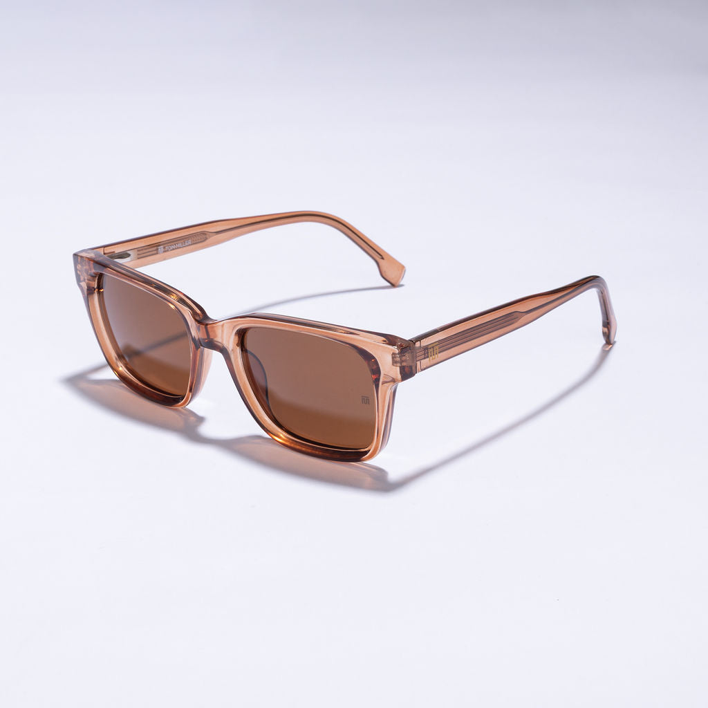 Tom Miller Essential 002 square sunglasses, brown frame, brown lens