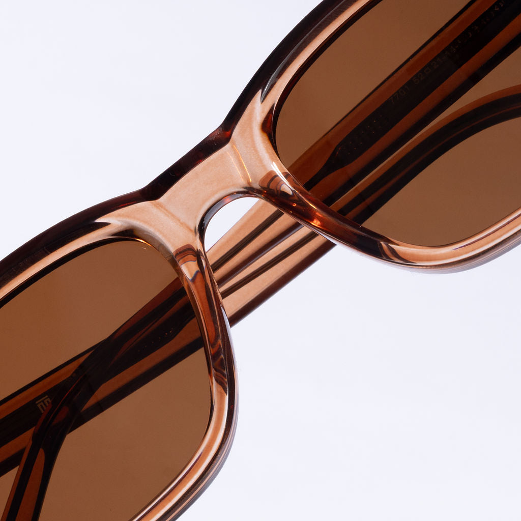 Tom Miller Essential 002 square sunglasses, brown frame, brown lens