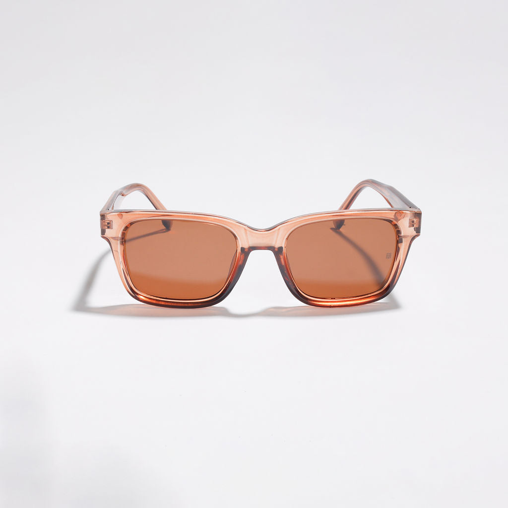 Tom Miller Essential 002 square sunglasses, brown frame, brown lens