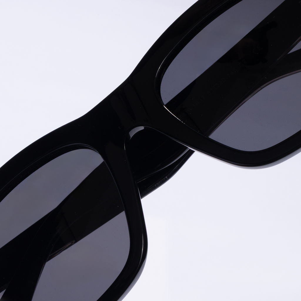 Tom Miller Select 012 rectangle sunglasses, black frame, black lens #Eyewear frame color_Black / Black Lens