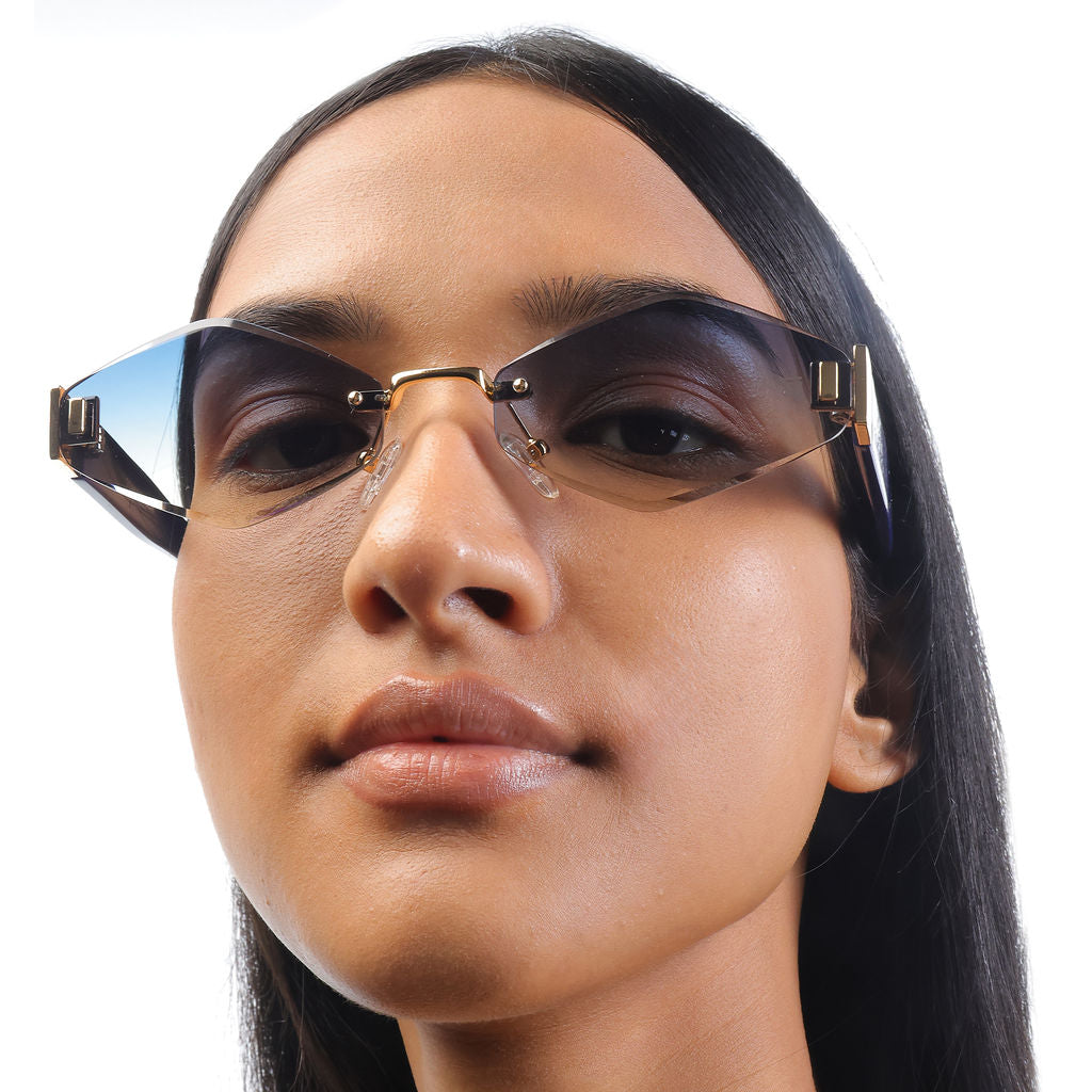 Tom Miller Elite 003 diamond sunglasses, blue frame, blue lens
