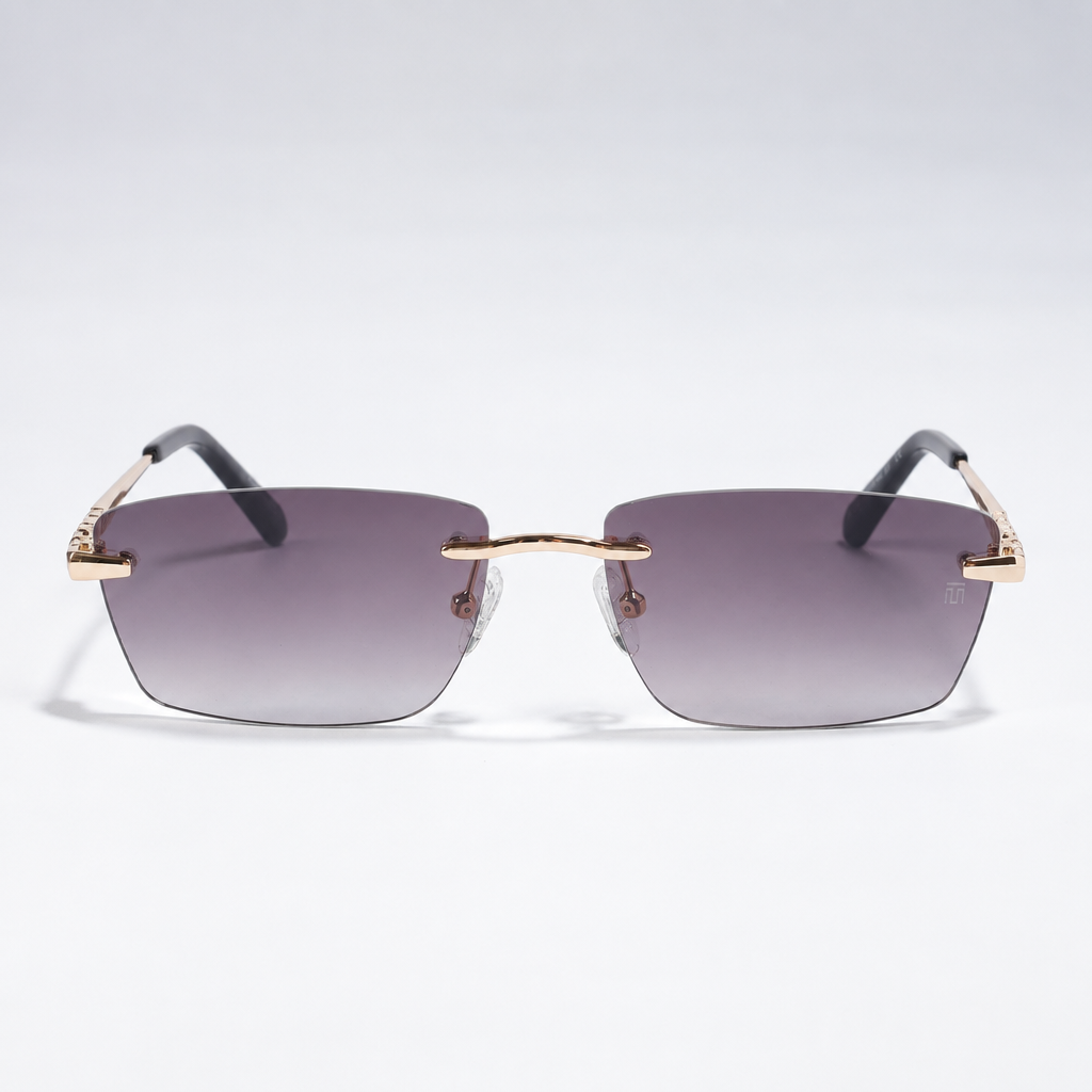 Tom Miller Select 003 rectangle sunglasses, gold frame, gradient lens
