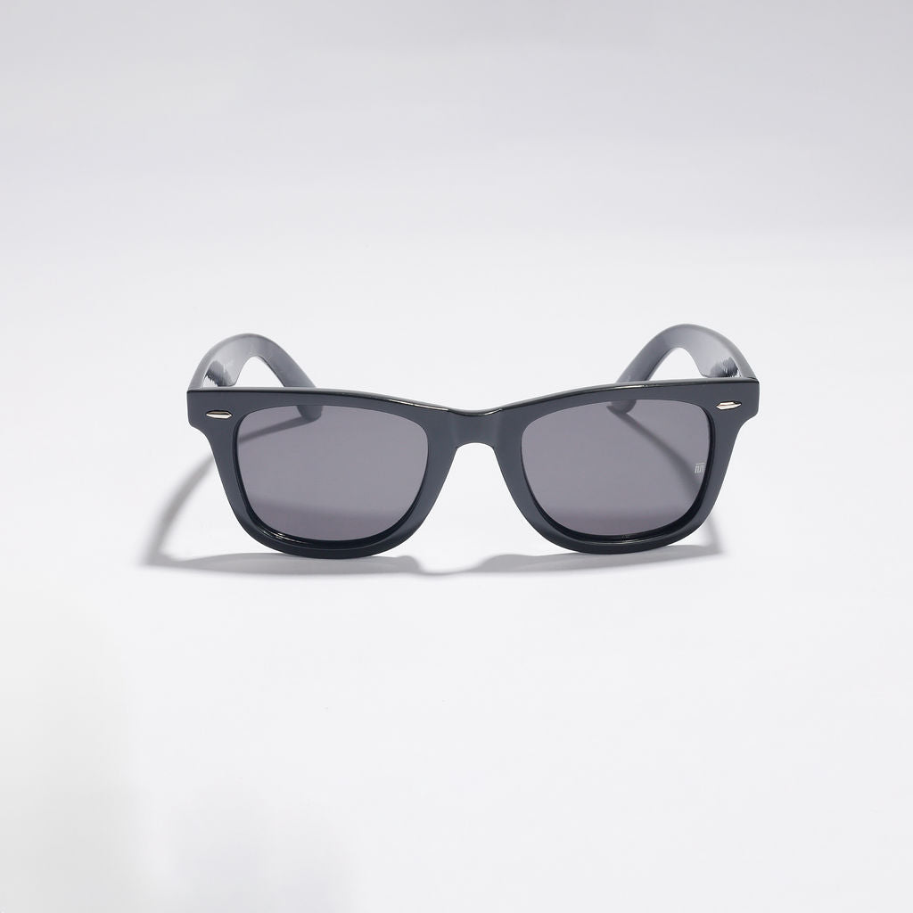 Tom Miller Essential 003 wayfarer sunglasses, black frame, black lens