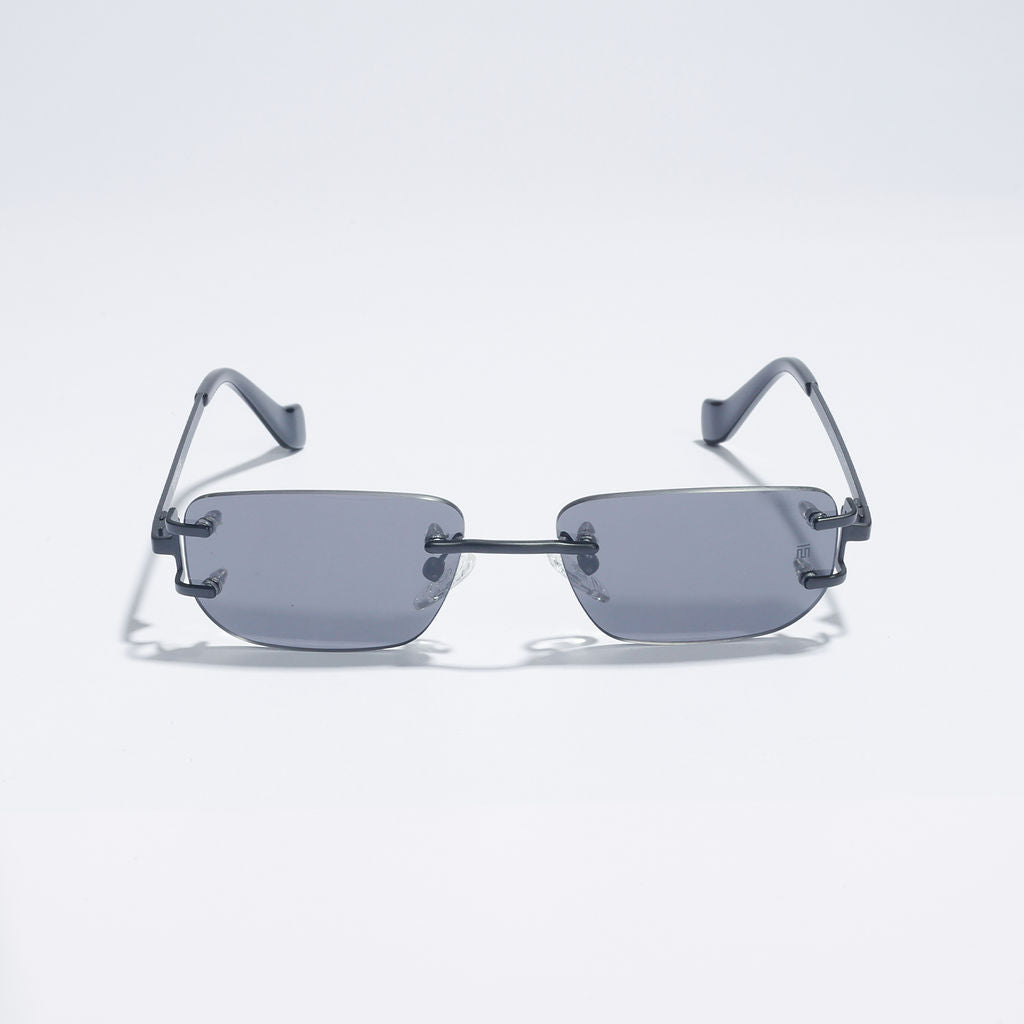 Tom Miller Select 011 rectangle sunglasses, black frame, black lens