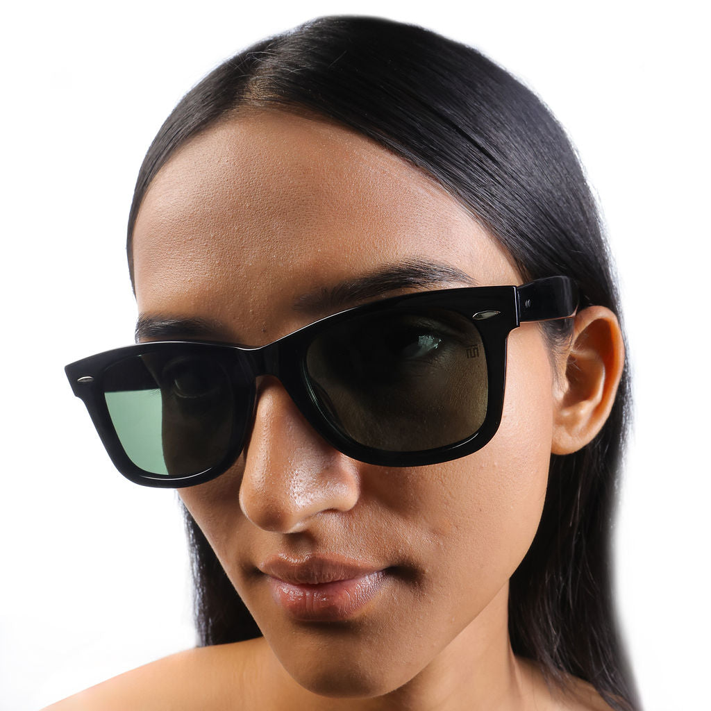 Tom Miller Elite 001 wayfarer sunglasses, black frame