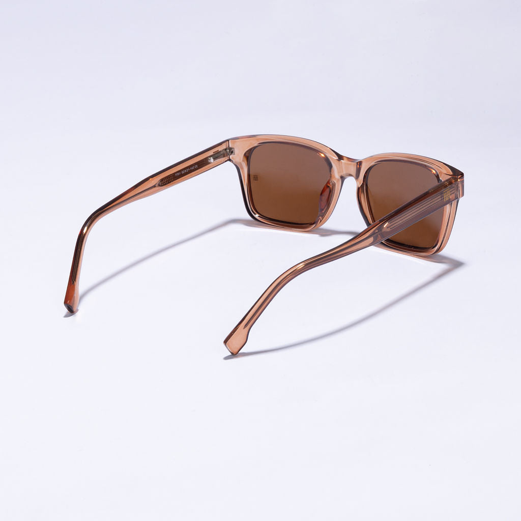 Tom Miller Essential 002 square sunglasses, brown frame, brown lens