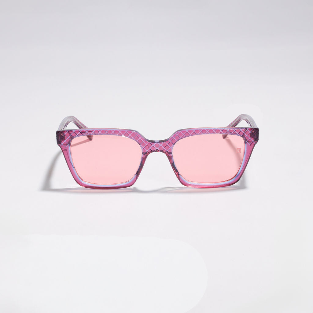 Tom Miller Select 006 cat eye sunglasses, multicolor frame, pink lens