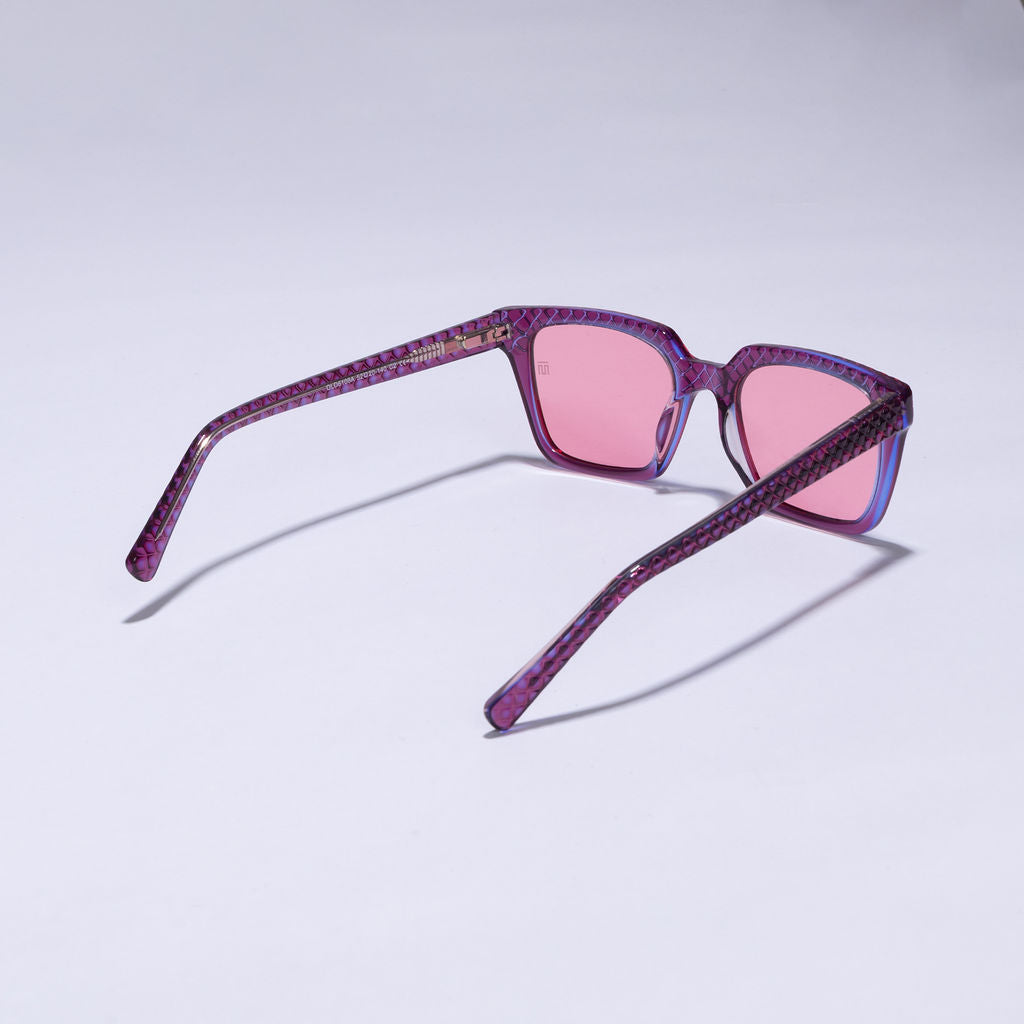 Tom Miller Select 006 cat eye sunglasses, multicolor frame, pink lens