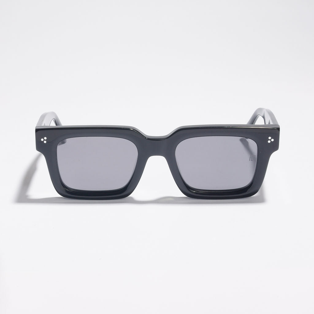 Tom Miller Elite 006 square sunglasses, black frame, black lens #Frame Color_Black / Black Lens