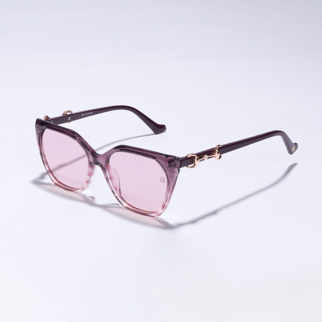 Tom Miller Elite 015 cat eye sunglasses, pink frame, pink lens