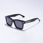 Tom Miller Select 012 rectangle sunglasses, black frame, black lens #Eyewear frame color_Black / Black Lens