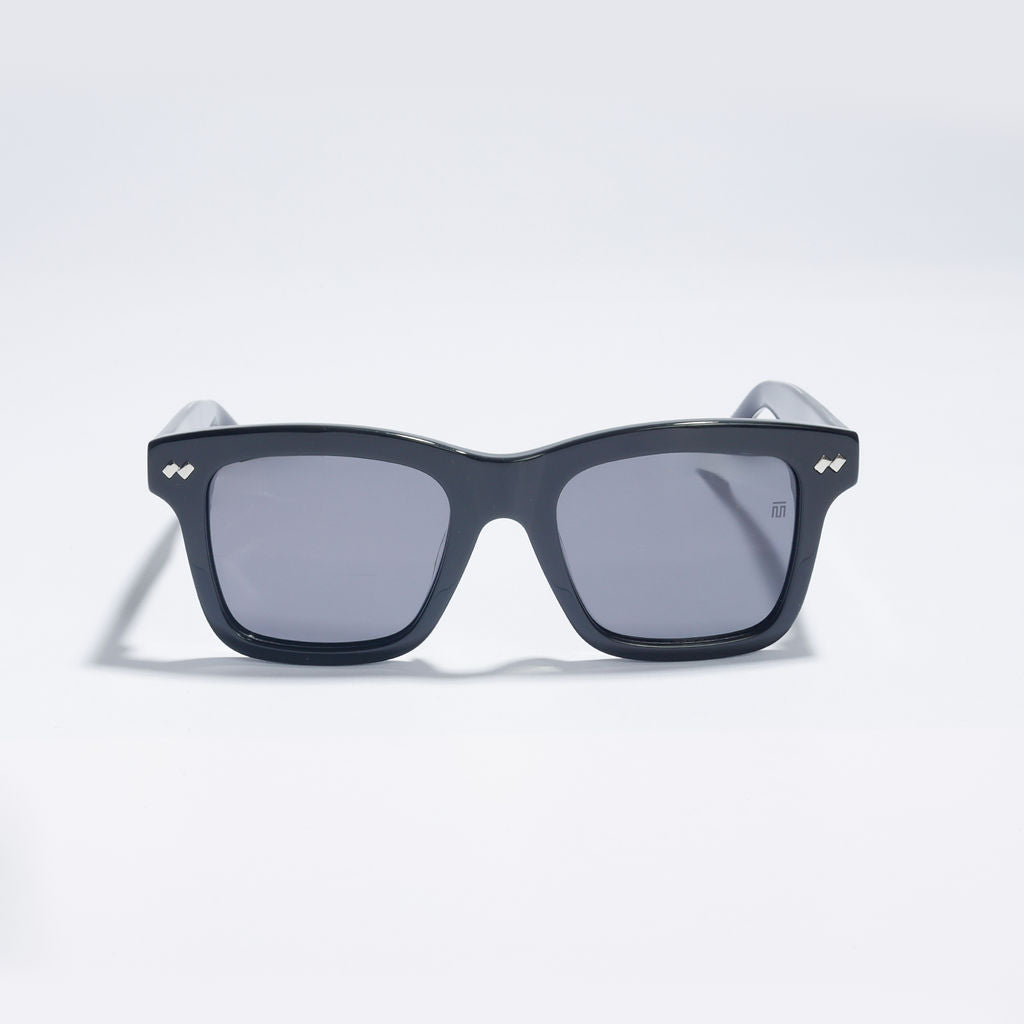 Tom Miller Select 012 rectangle sunglasses, black frame, black lens #Eyewear frame color_Black / Black Lens