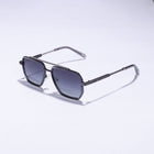 Tom Miller Select 002 aviator sunglasses, silver frame, grey lens #Frame Color_Silver / Grey Lens