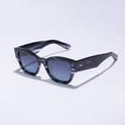 Tom Miller Elite 017 cat eye sunglasses, blue frame, blue lens #Eyewear frame color_Blue / Blue Lens