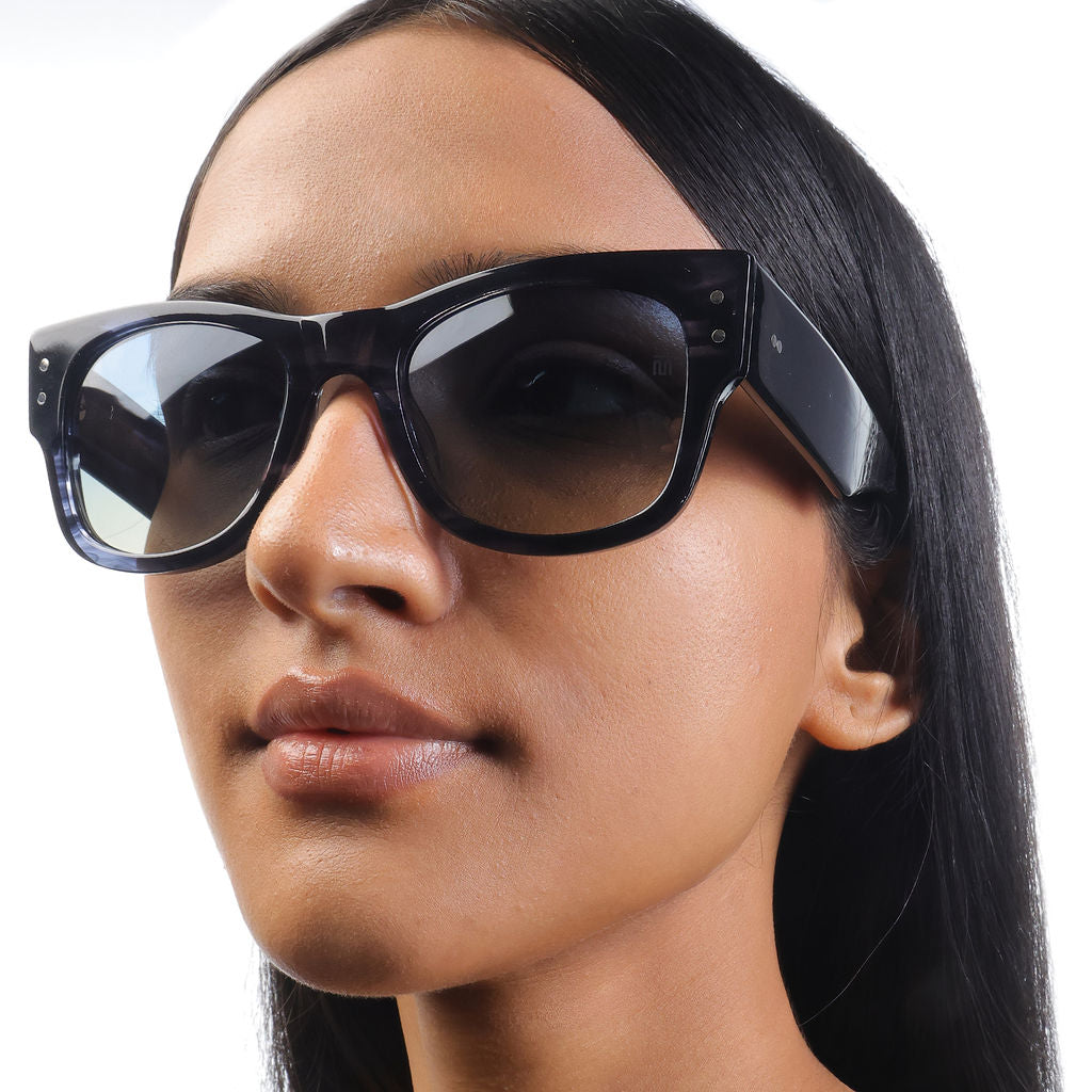Tom Miller Elite 017 cat eye sunglasses, blue frame, blue lens #Eyewear frame color_Blue / Blue Lens