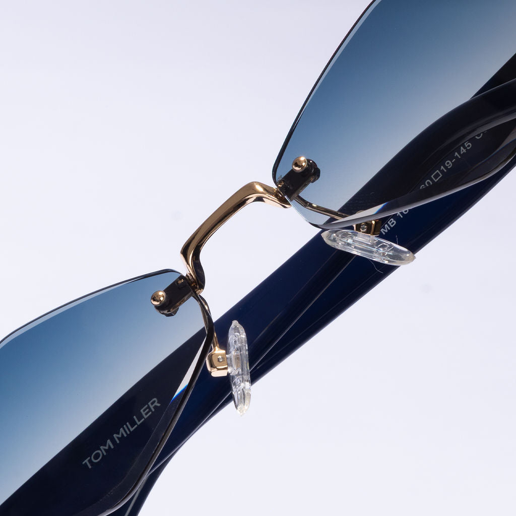 Tom Miller Elite 003 diamond sunglasses, blue frame, blue lens