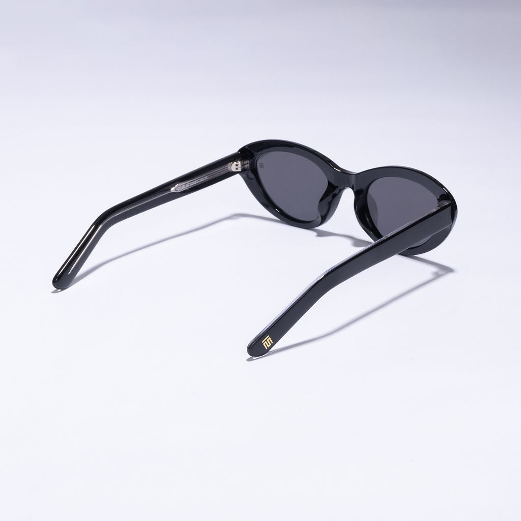 Tom Miller Essential 004 cat eye sunglasses, black frame, black lens
