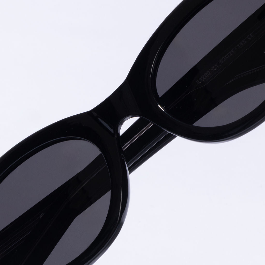 Tom Miller Essential 004 cat eye sunglasses, black frame, black lens