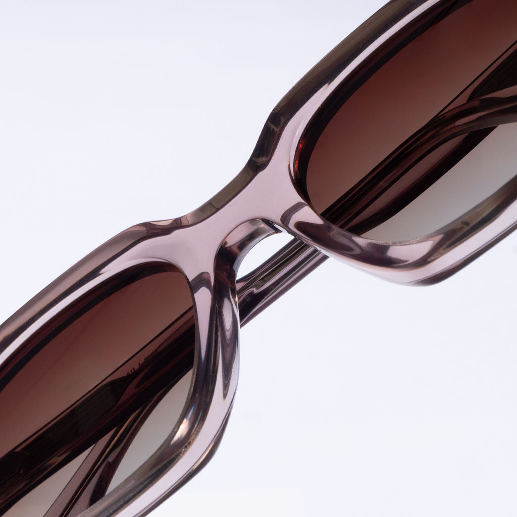 Tom Miller Elite 006 square sunglasses, pink frame, brown lens #Frame Color_Pink / Brown Lens