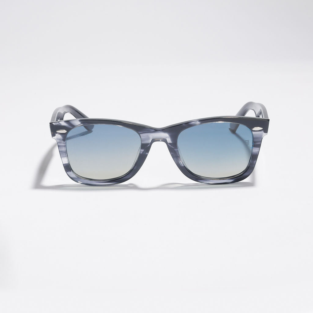 Tom Miller Elite 001 wayfarer sunglasses, blue frame, blue lens
